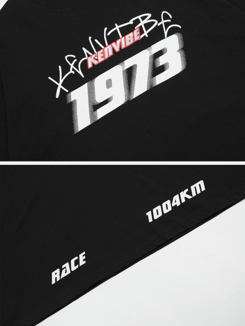 Noir  T Shirts Aelfric Eden Number Print Racing Tee - GIK-2143110